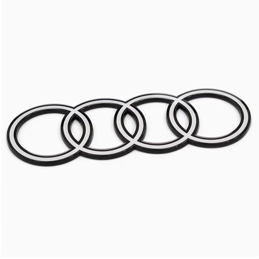 

Новое плоское логотип-эмблема Audi 202 мм, черно-белое, для автомобилей Audi 2026 года, хит продаж