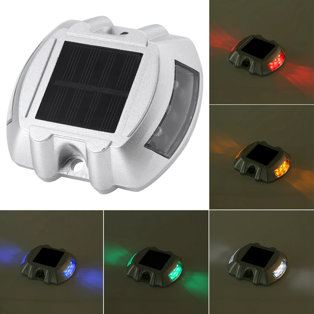 

LED Outdoor Lamp Outdoor Light Casting Aluminum Solar Power Waterproof 6 LED Lamp Wireless Outdoor Road Driveway Pathway Light