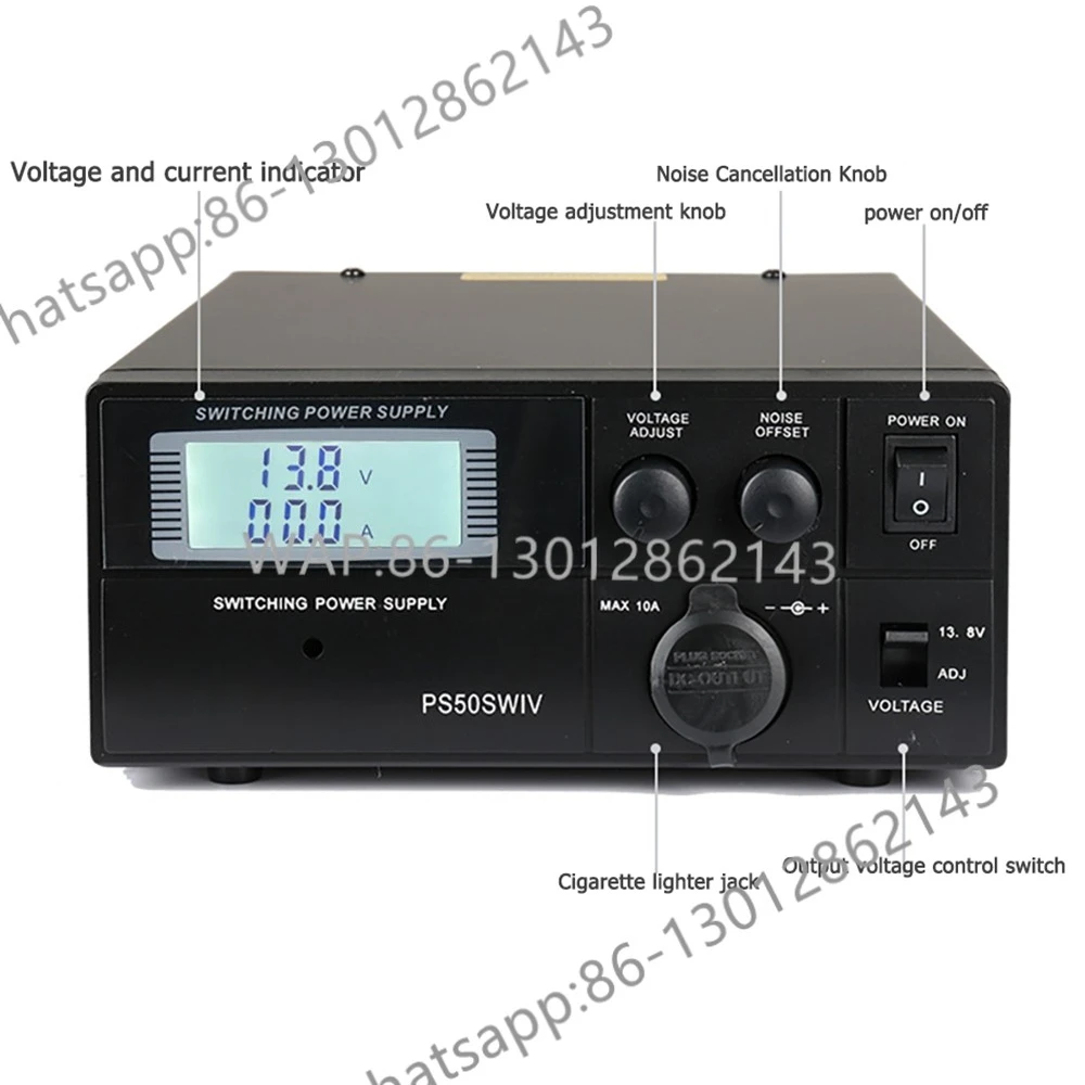 

QJE PS50SWIV DC Switching Power Supply 9-15V Adjustable Power Supply DC Communication Switching Power Supply 13.8V 50A