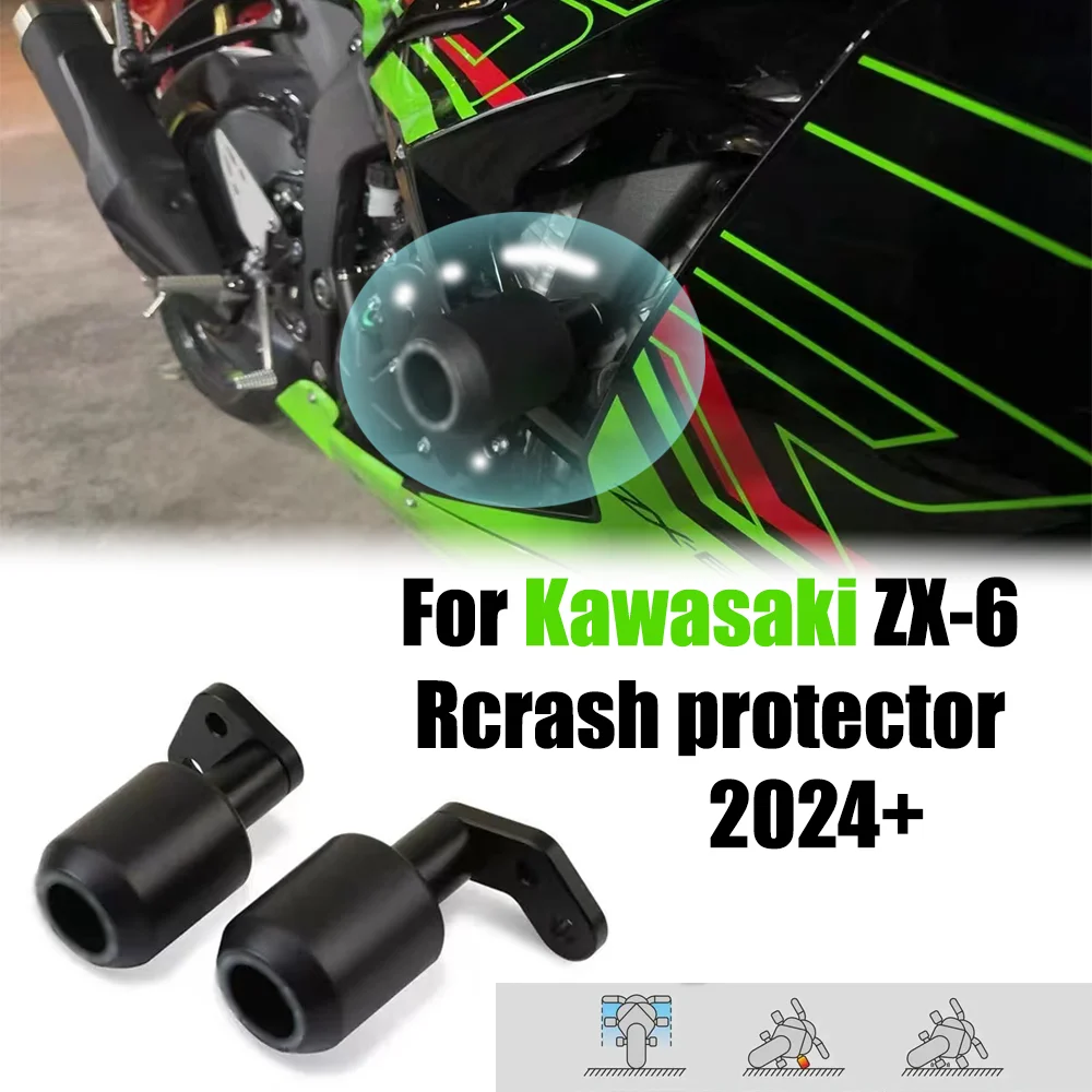 For Kawasaki ZX-6R 2024 Motorcycle Falling Protection Frame Slider Fairing Guard Crash Pad Protector