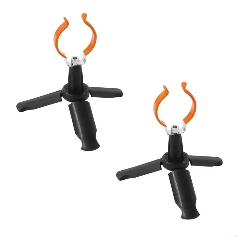   Foldable Ice Angling Rod Support With Reinforced Steel Structure And Comfortable Nonslip Handle For Outdoor Fishing