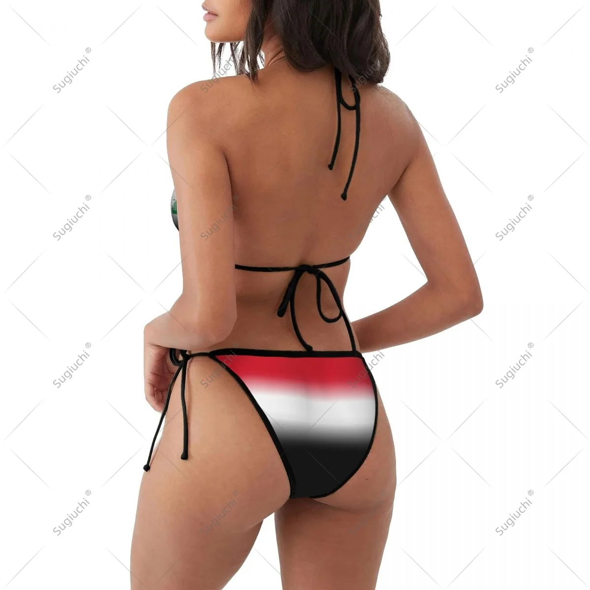 Women Girls Bikini Iraq Flag Swimsuit Sets Three Point Beachwear Swimming Bathing Beach Party Suits Sexy Mujer