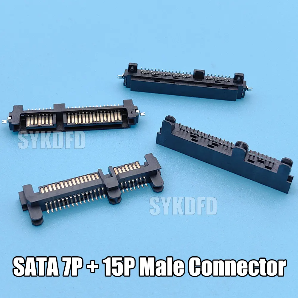 1-10pcs interface sata soquete ssd unidade de estado sólido assento 7 + 15p 7p 22pin conector