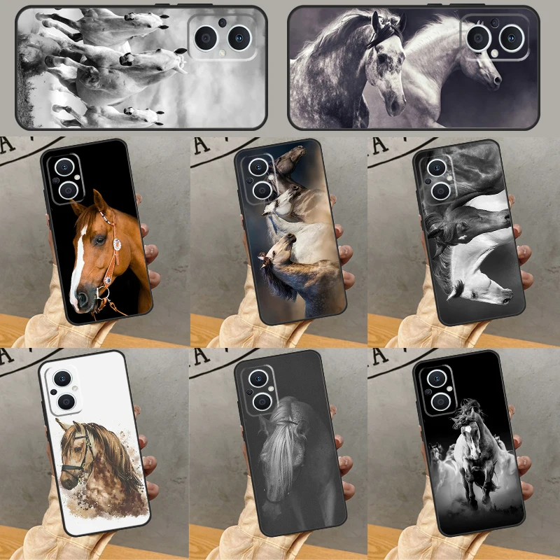 Horse Stallion Riding Colt Case For OPPO Find X2 Lite X3 Neo X6 X5 Pro Reno 4 3 5 6 7 8 Lite 8T 2Z 5Z 4Z Cover Coque