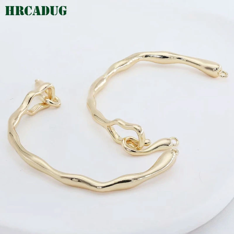 Women's Bracelet DIY Accessories Branch Half Ring Silver Plated Irregular Connections Curved Tube For Jewelry Making Supplies