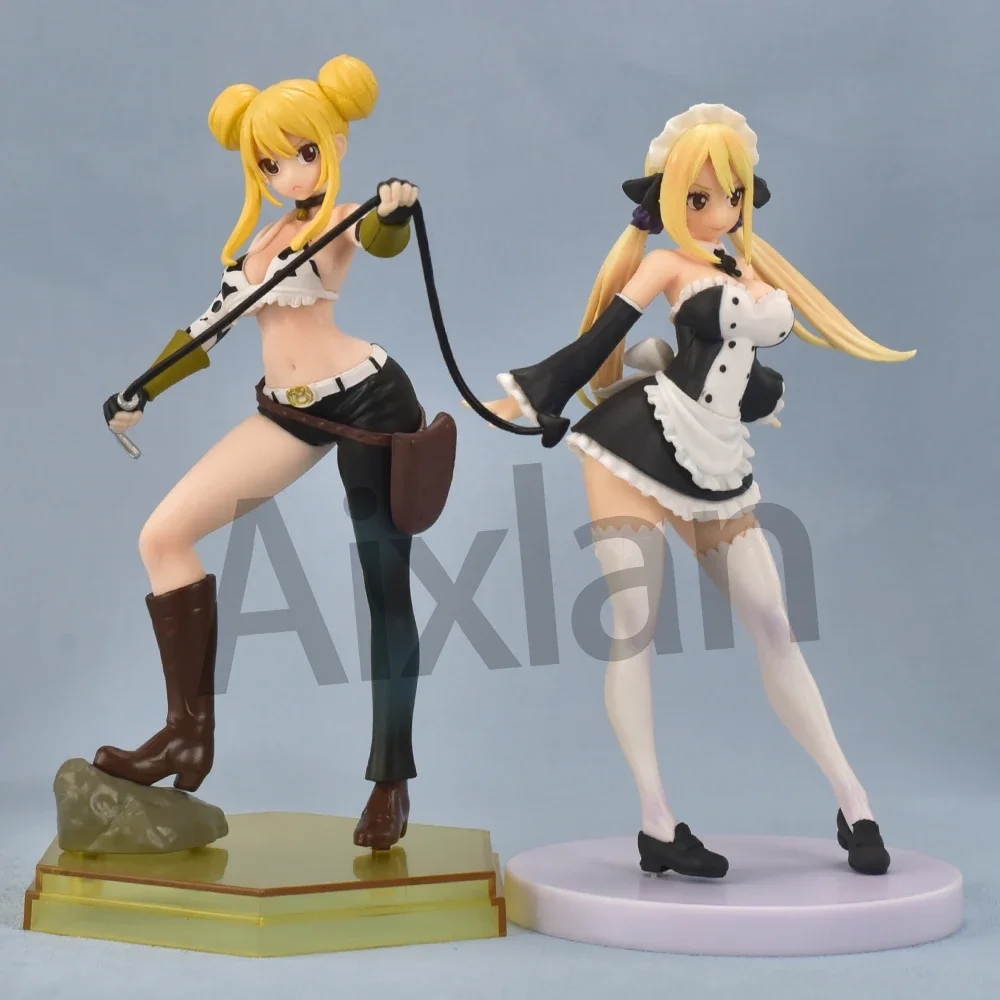 Aixlan New Figure Lucy Heartfilia Erza Scarlet Sexy Girl 16cm PVC Action Figure Amine Birthday Gift Collectible Figurine