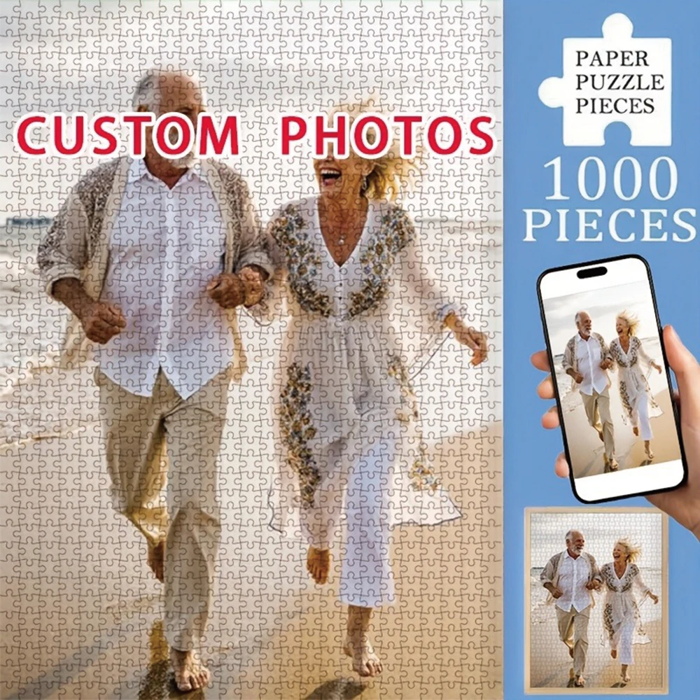 35/300/500/1052pcs Personalized Custom Photo Puzzle Couple Photos Assembling Picture