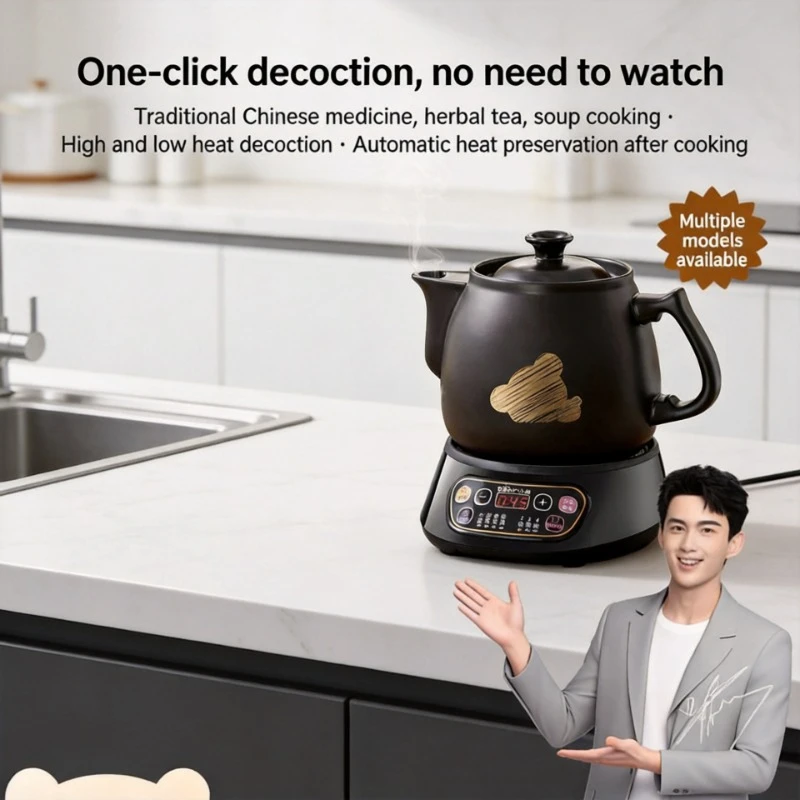 

Ceramic Split Type Chinese Medicine Pot Fully Automatic Electric Decocting Boiling Machine Household