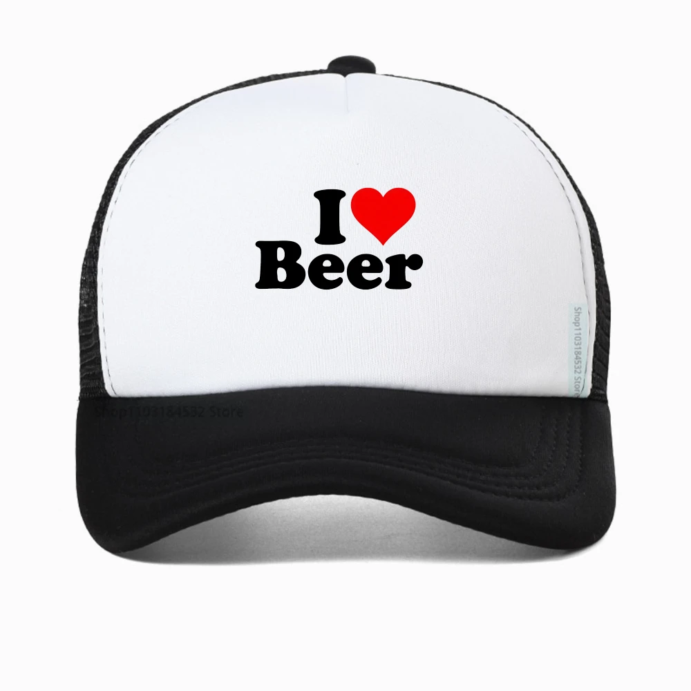 

New Arrival I Love Beer Heartbeat BEER Graphic Printed baseball cap Casual Fashion Harajuku Man caps Breathable snapback hats