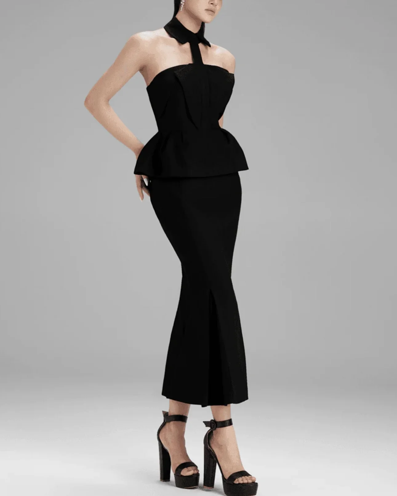 

Сексуальные вечерние платья русалки из джерси по индивидуальному заказу, темпераментное коктейльное платье без рукавов с лямкой на шее, индивидуальный размер, индивидуальный заказ