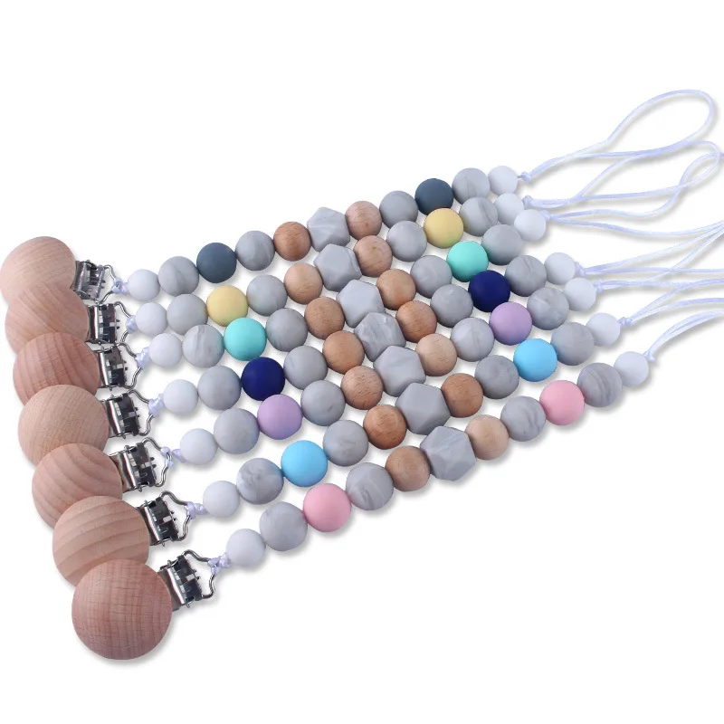 ABCPICK INS Pacifier Chain Food Grade Silicone Pendant Gum Anti Drop Chain Baby Grinding Toy Bebe Pacifier Clips Baby Baby Toys