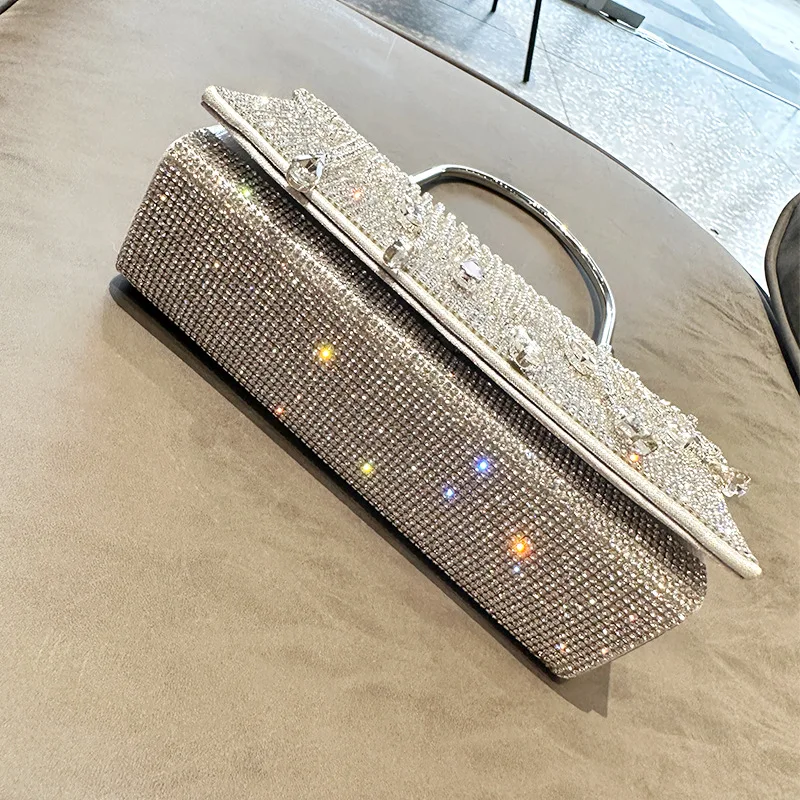 Imagem -04 - Cristal Rhinestones Bolsa de Noite para Mulheres Bolsas e Bolsas Bling Top Handle Designer de Luxo Moda