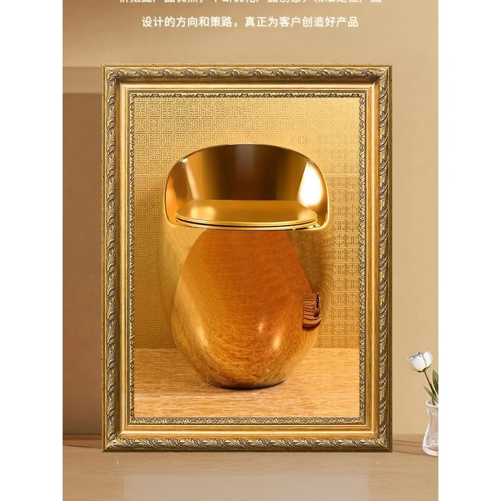 Personalized and creative egg-shaped toi0let egg-shaped to2ilet European-style gold-plated toilet color to1ilet local tyrant