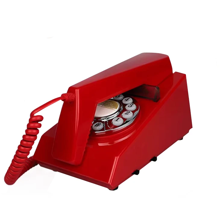 Retro Telephone Black British antique Corded phone Decorative hang up Analog Landline Phone for Home Office Hotel School