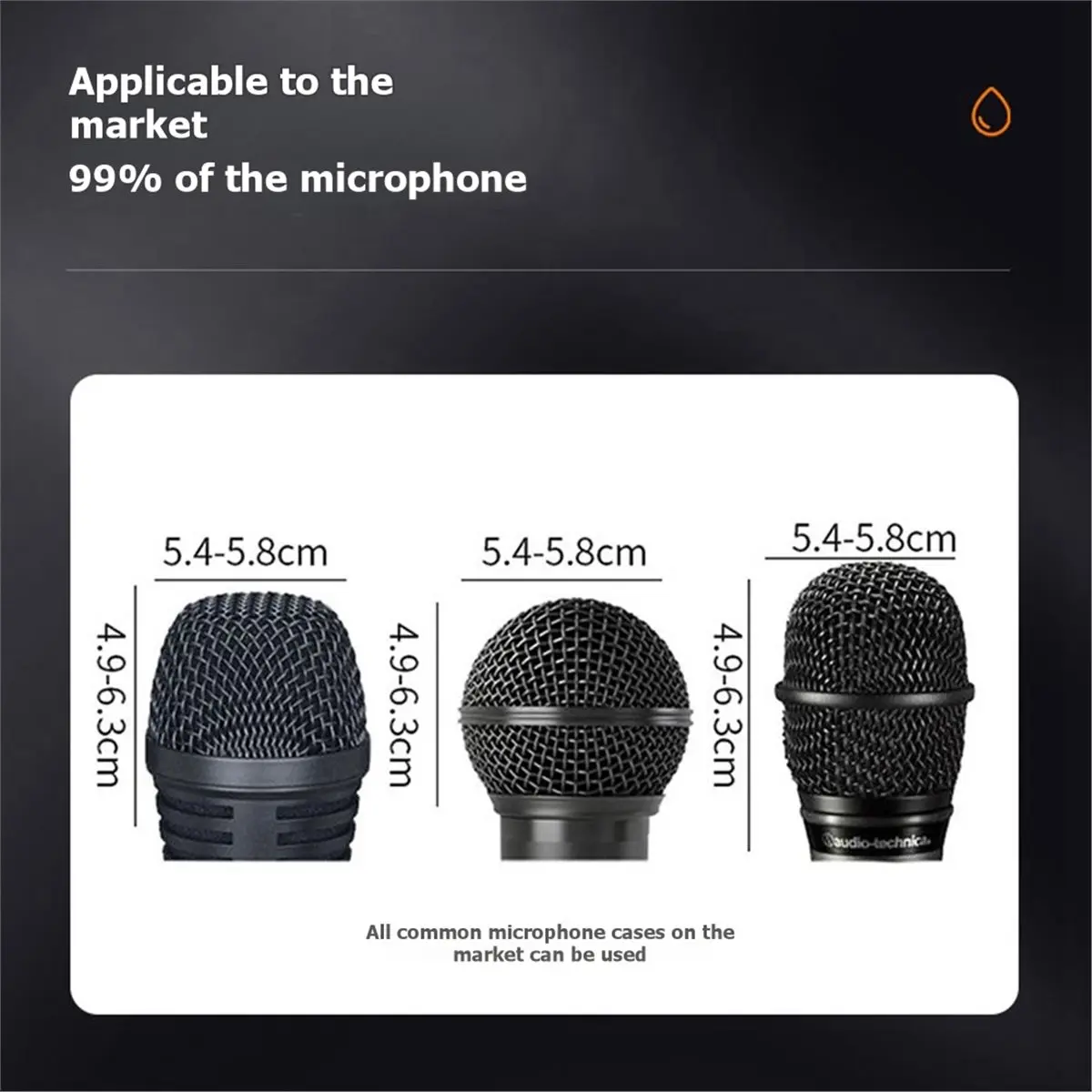 THANKYOU 100 Pcs Non-Woven Cloth Disposable Microphone Sleeve Covers Anti-Splash Dustproof Hygienic Mic Protector for Karaoke B