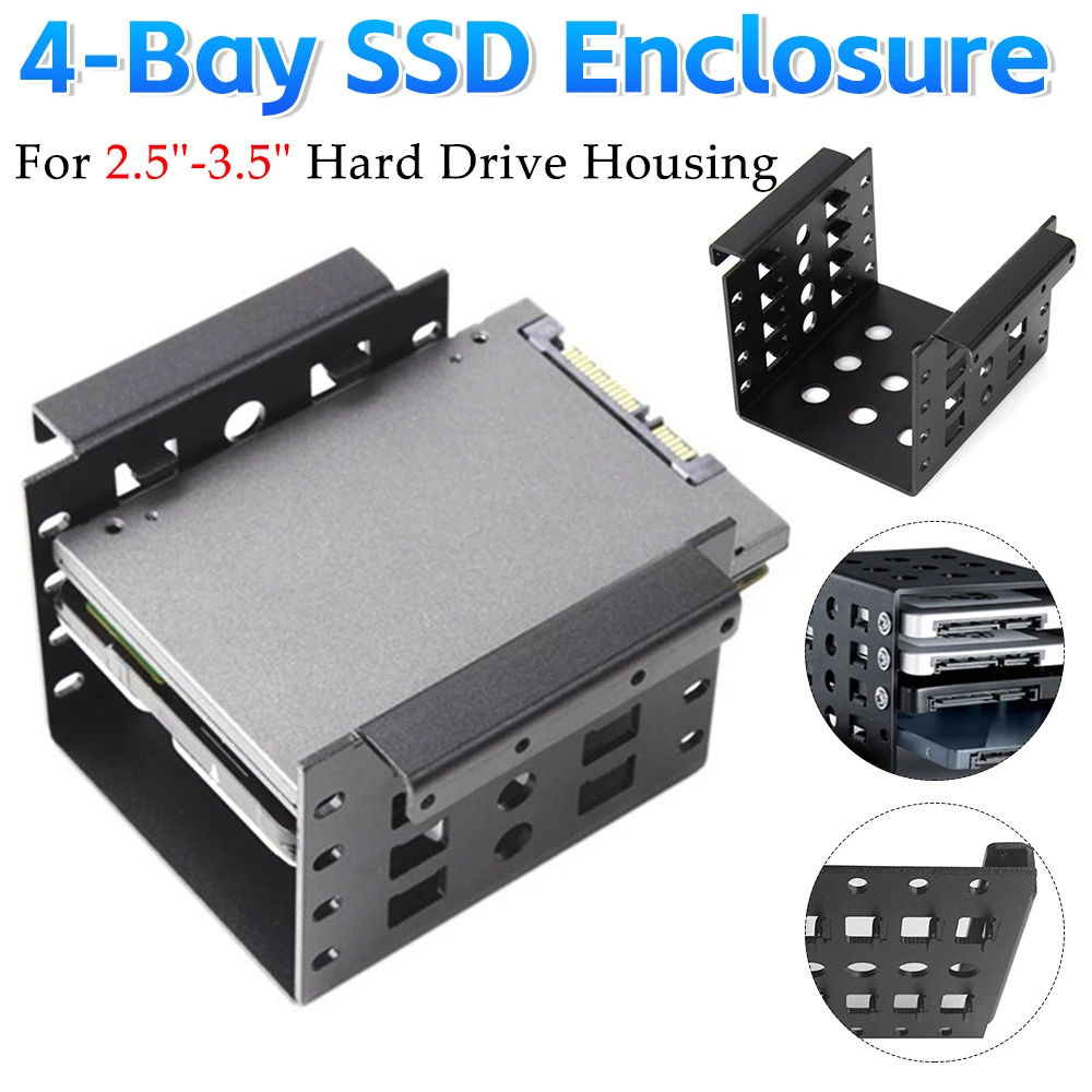 محرك أقراص SSD ، محرك أقراص صلبة ، حامل تثبيت داخلي ، 4 خليج ، قوس "إلى محول"