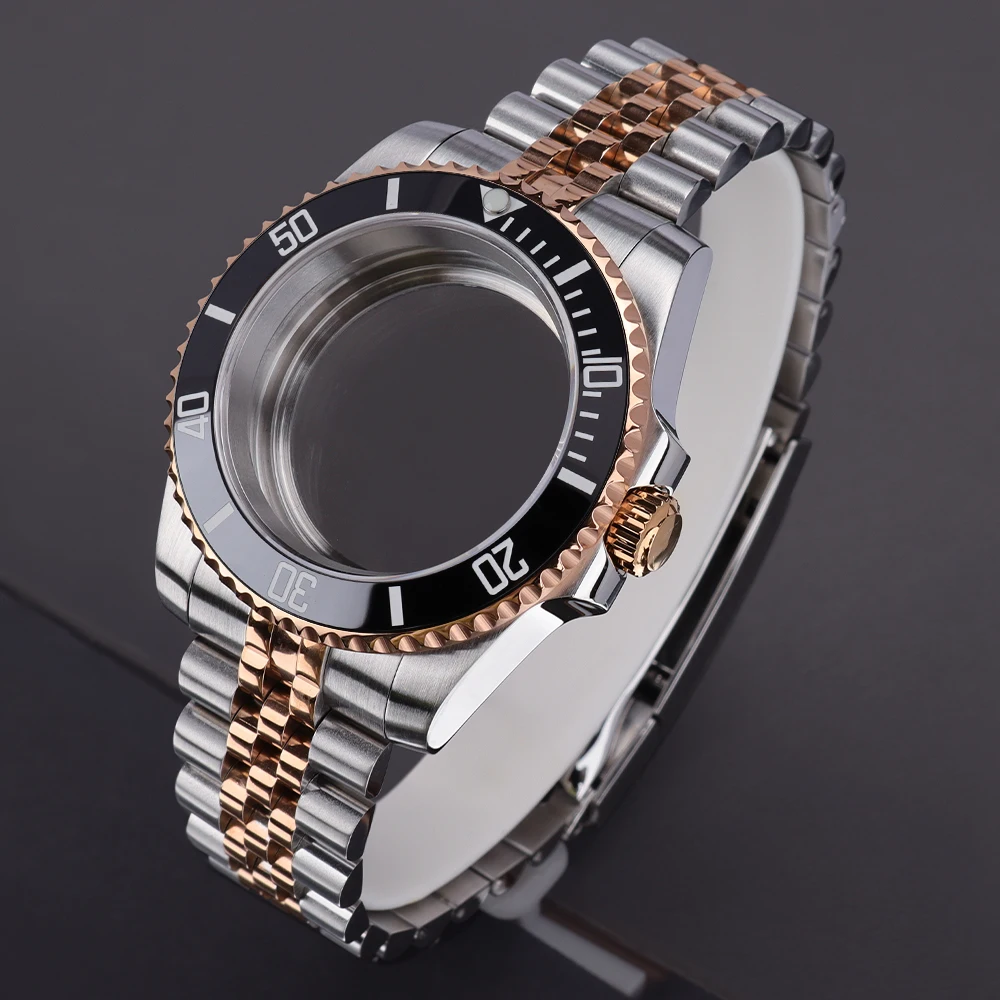 

40mm Watch Case strap Sapphire Glass For SUB NH34 NH35 NH36 Miyota 8215 ETA 2824 Mechanical Automatic Watch Assemble Accessories