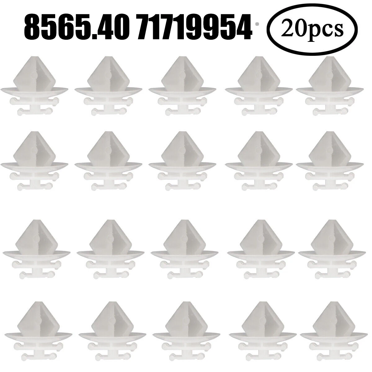 20Pcs Car Exterior Door Trim Clips For C2 C3 206 207 8565.40 856540 7701056846 Plastic Rivet Retainer Trim Panel Retaining Clip