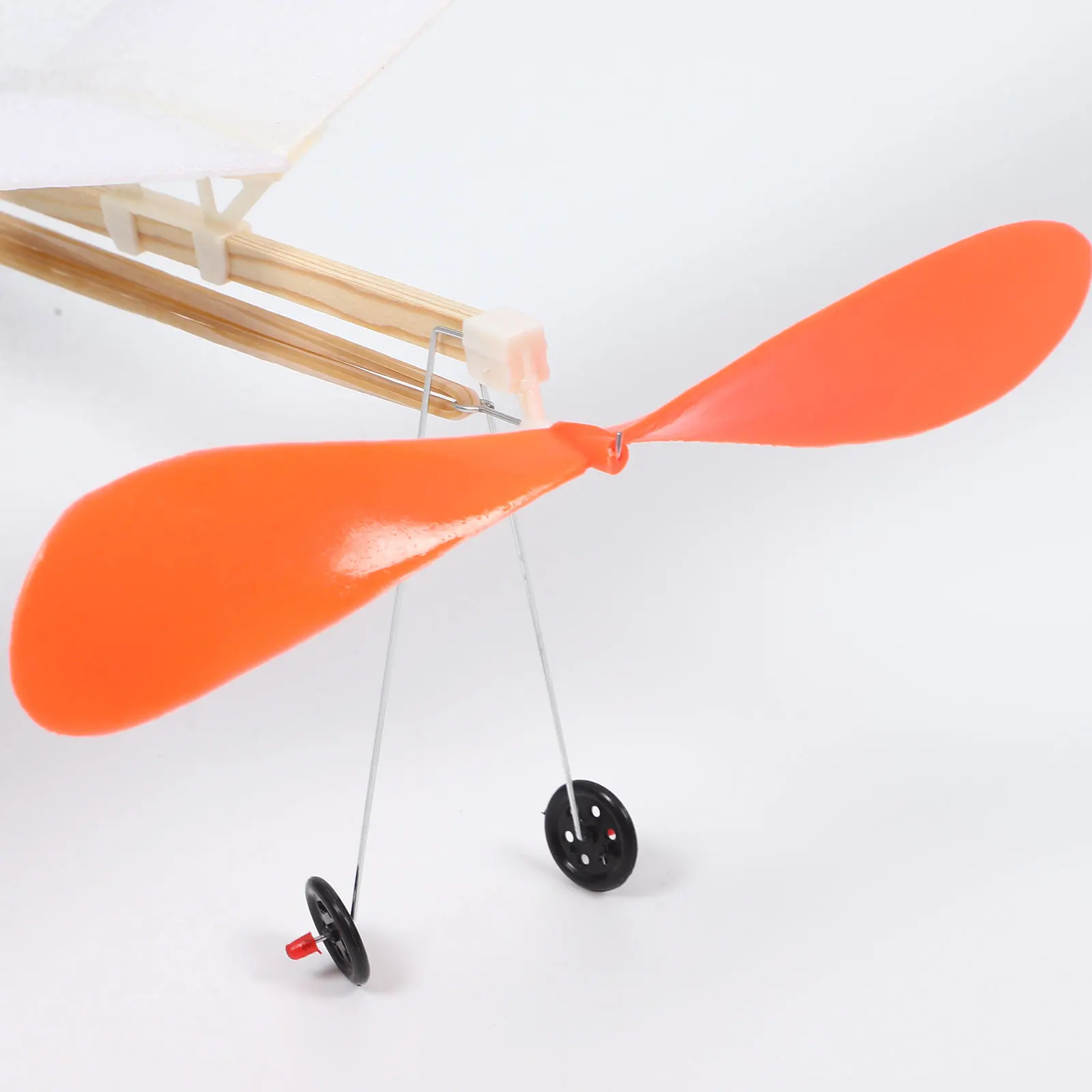 

Rubber Band Powered Airplane Models Toys Lightweight Outdoor Activities Travel Red Small Glider Plane DIY Assembly Safe Kids