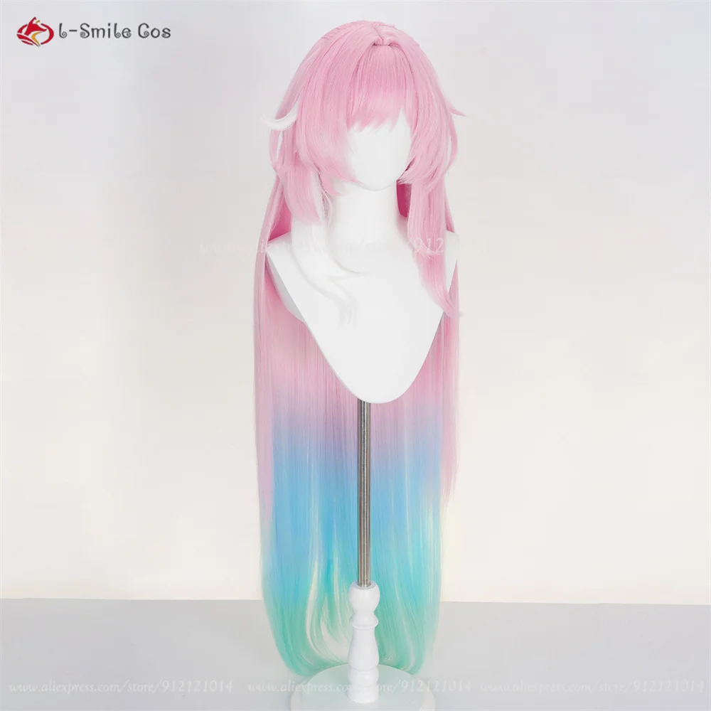 2 Styled HSR Cyrene Parrucca Cosplay 120 centimetri Tintura/Sfumata Parrucche Per Le Donne Cosplay Anime Parrucca Resistente Al Calore Capelli Sintetici Halloween