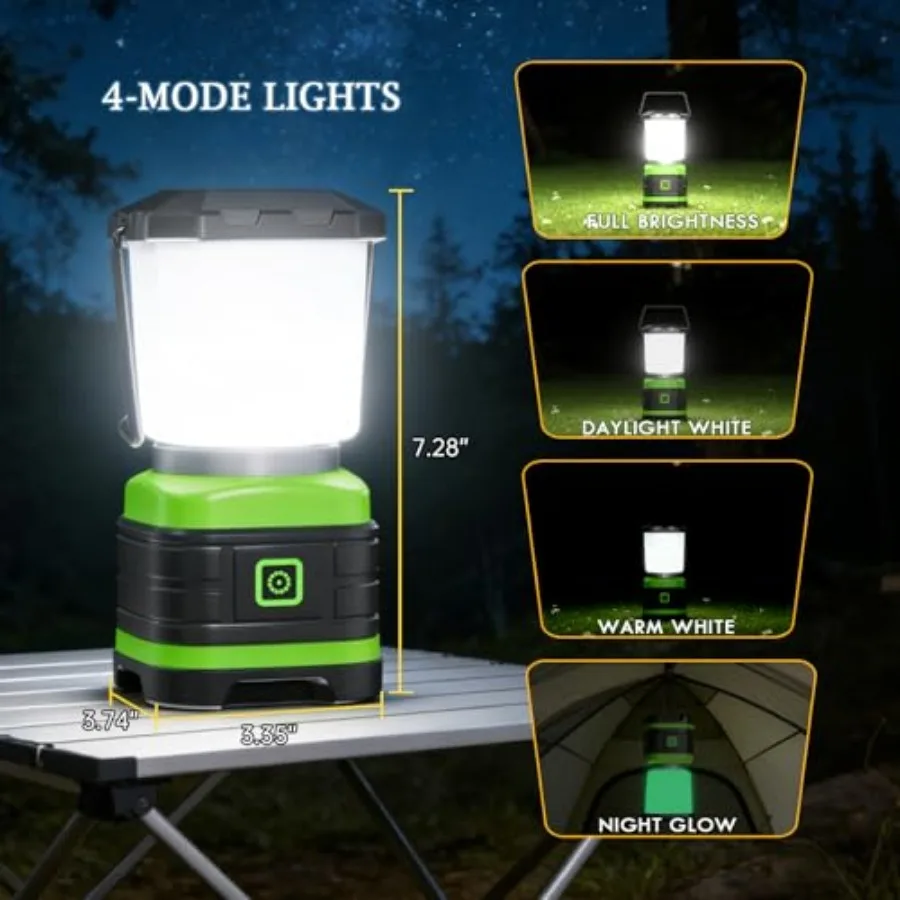 LED Camping Lantern, Battery Powered LED Lights Camping Essentials, Portable Lanterns Flishlights for Emergency, Hurricanes, Ou - view 2