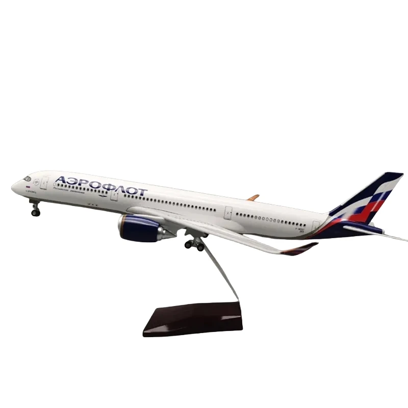 

Airbus A350 Россия Airways литая под давлением модель из смолы масштаб 1/142 47 см с подсветкой и колесами - Коллекционный самолет в подарок