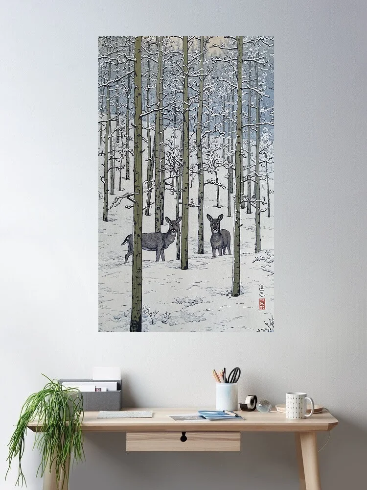 Aspen  by Toshi Yoshida (1911–1995), Art Print Canvas Poster, Living Room Decor