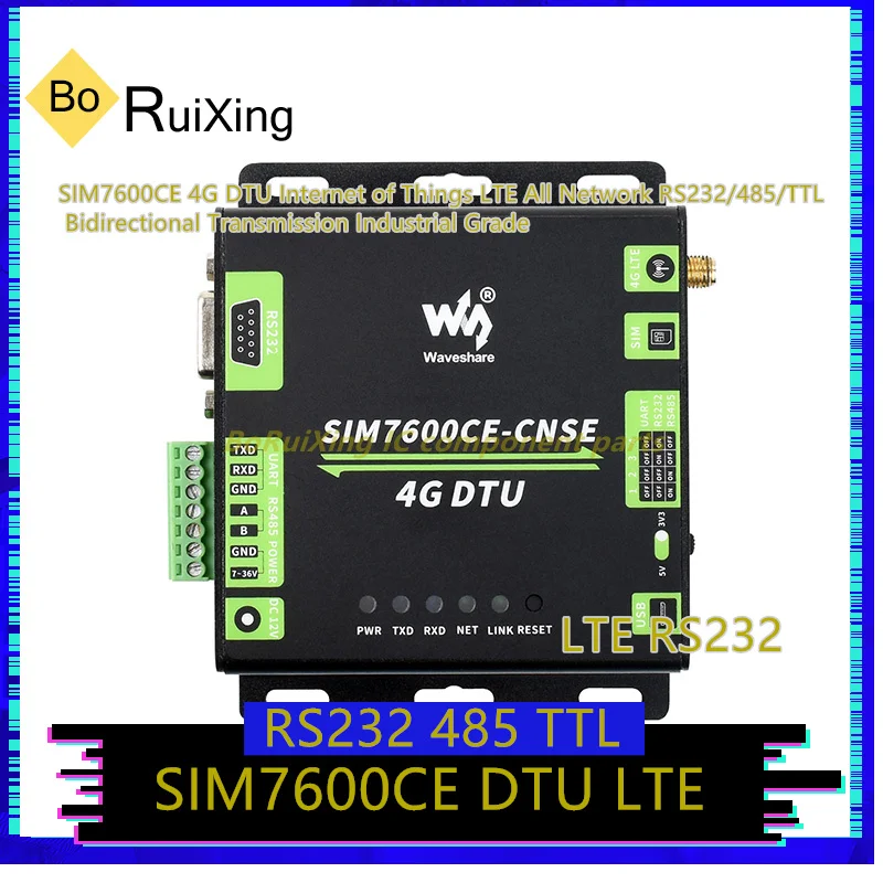 

1PCS/LOT SIM7600CE-CNSE 4G DTU IoT LTE All Net RS232 485 TTL Bidirectional Transmission