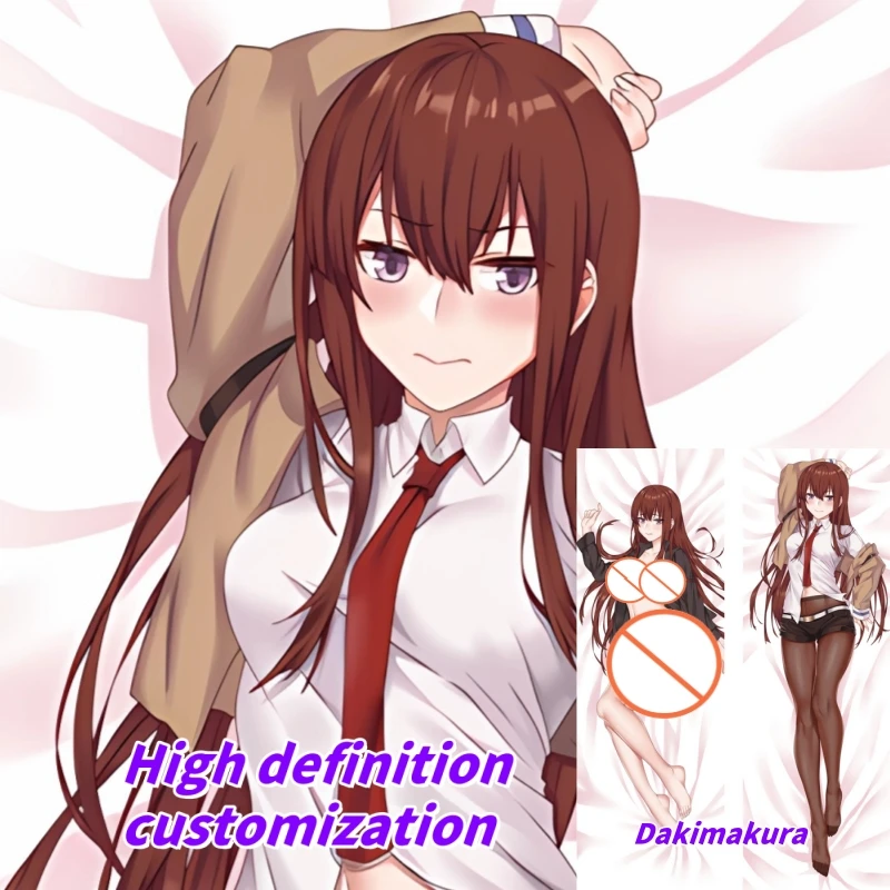 

Dakimakura Anime Pillow Case Makise Kurisu Double-sided Print Of Life-size Body Pillowcase Gifts