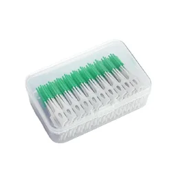 200 pcs/box Silicone Interdental Brushes Super Soft Dental Cleaning Brush Teeth Cleaner Dental Floss Toothpicks Oral Care Tools