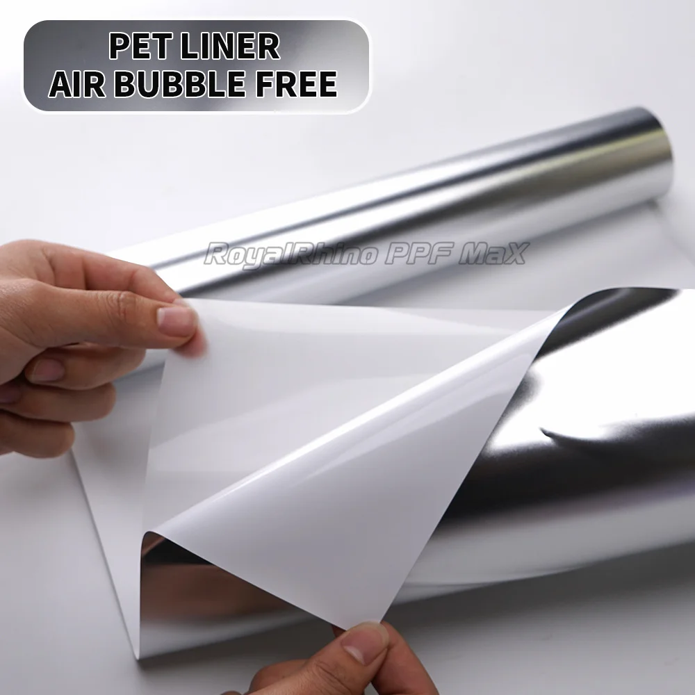 Highest Quality PET Alexandria Silver Vinyl Wrap Self Adhesive Sticker Decals Car Chrome Satin Silver Wraping For Car Motorcycle