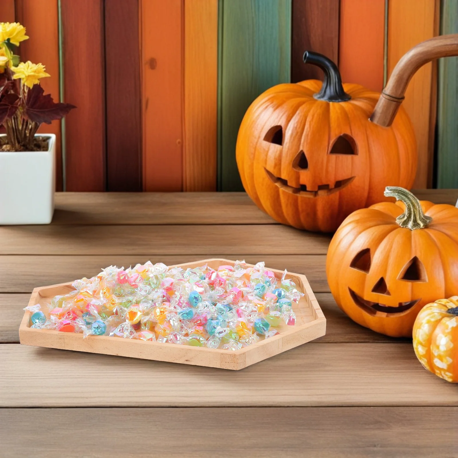 

Halloween Candy Tray Coffin Serving Dish Platter Charcuterie Party Board Appetizer Wood Decor