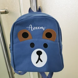 Custom Name School Nursery Bag Embroidered Child's kindergarten Backpack Toddler Teddy Backpack Personalized Kids Gift Bags
