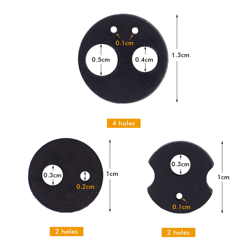 20pcs Dental Spare Parts Silicone Tail Pad 2/4 Hole Gasket NSK KAVO WH Turbine Handpiece Motor Impeller Blade Cover Kits