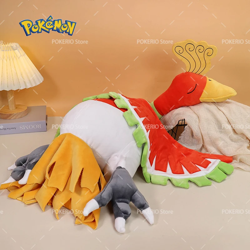 Big Size Pokemon Plush Sleeping Series Ho-Oh Stuffed Doll Soft Snorlax Umbreon Fuecoco Chikorita Pillow Peluche Toy Xmas Gift view 4