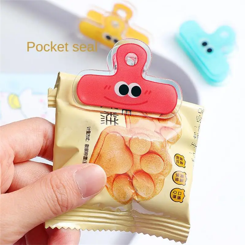 Inspirerende Cartoon Briefpapier Clip Vaste Data Test Papier Dubbellaags Transparant Pp Clip Lange Staart Clip Hand Account Clip