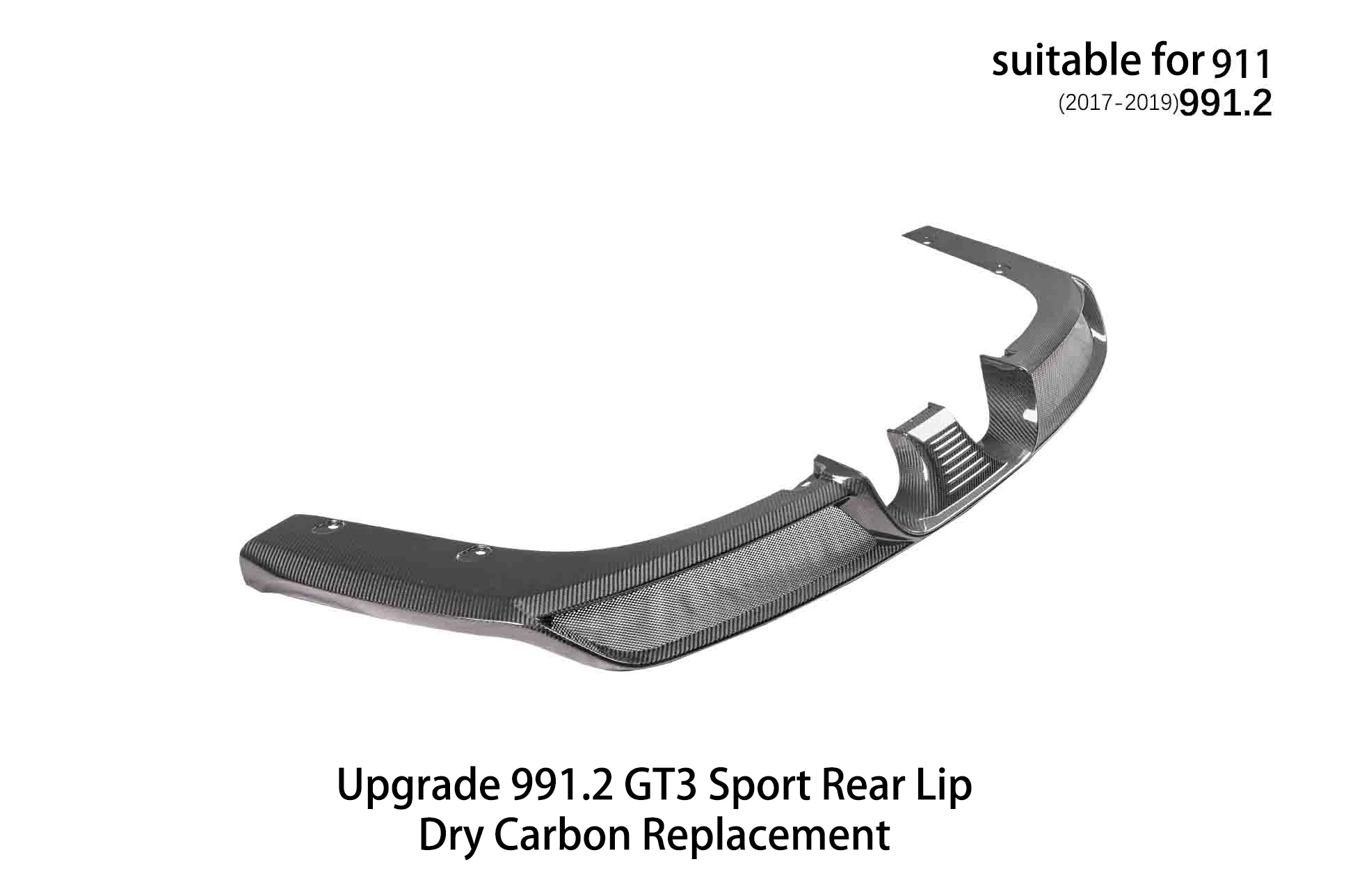 Custom 3k Carbon Fiber Rear Lip Car Part for Porsche 911 991.2 2017-2019 GT3