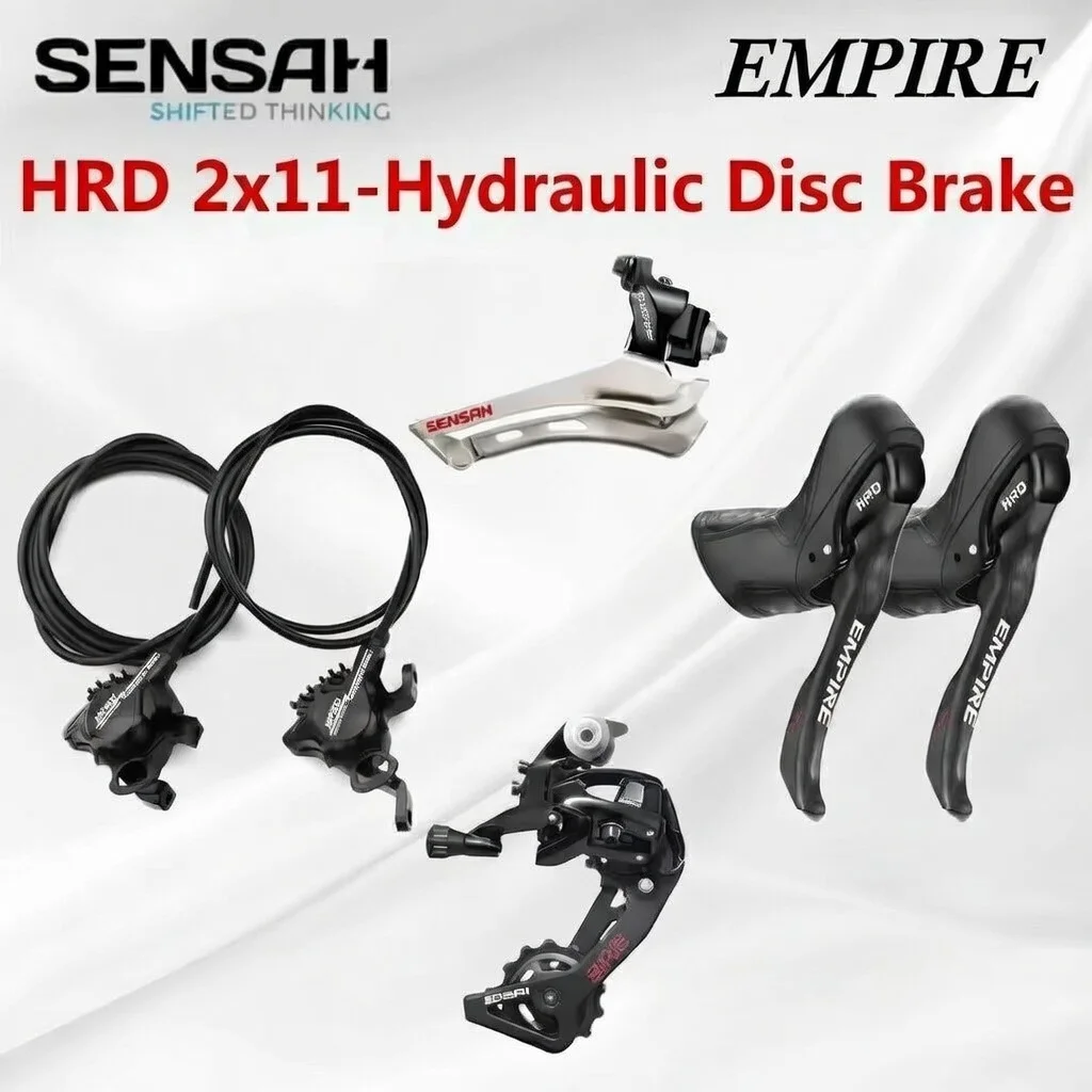 

Гидравлические дисковые тормоза SENSAH EMPIRE HRD 2x11 скоростей для шоссейного велосипеда, карбоновые шифтеры, передний/задний переключатель