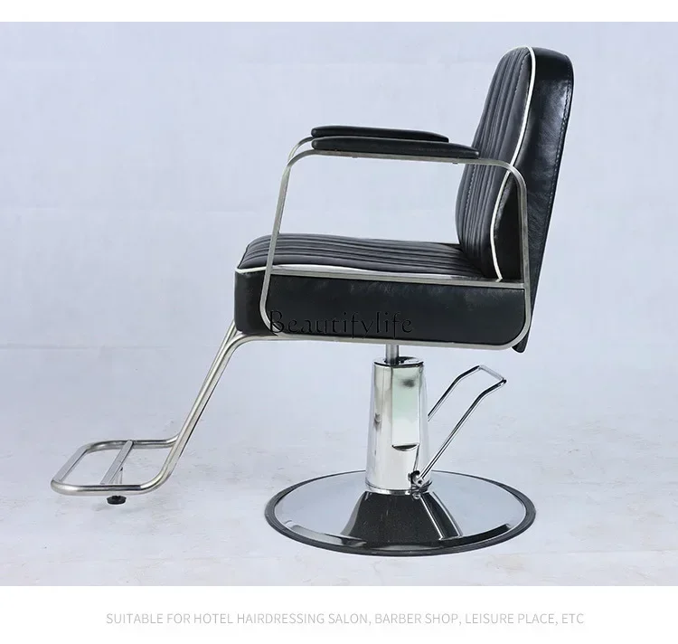 Silla de peluquería de belleza, sillón japonés Simple para peluquería, barbería, corte de pelo Retro