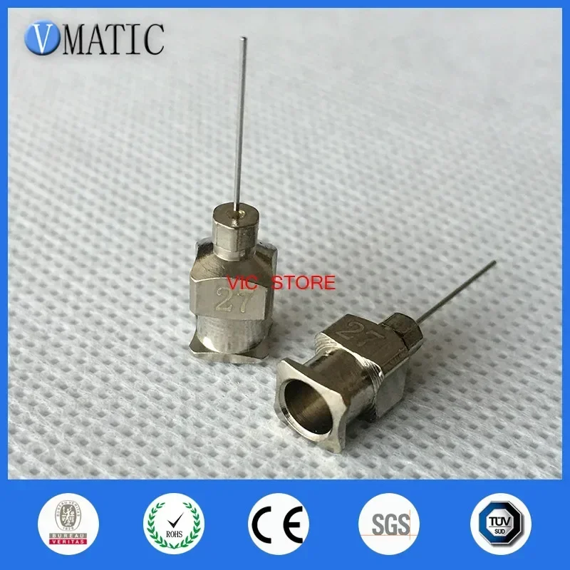 ‌27G Blunt Syringe Needles 12pcs | All-Metal Stainless Steel Tips for Glue/Resin/Cosmetics (1/2