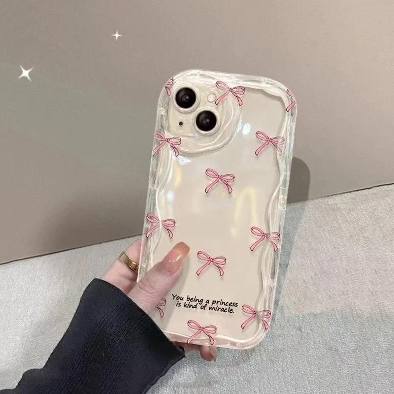 Bow Flower Chain Case For OPPO Reno 10 12 Pro 5 6 7 8 11 Pro 5 4 Lite Find X3 Lite X5 X6 Pro Reno 8T 5Z 6Z 7Z 8Z Tpu Phone Cover