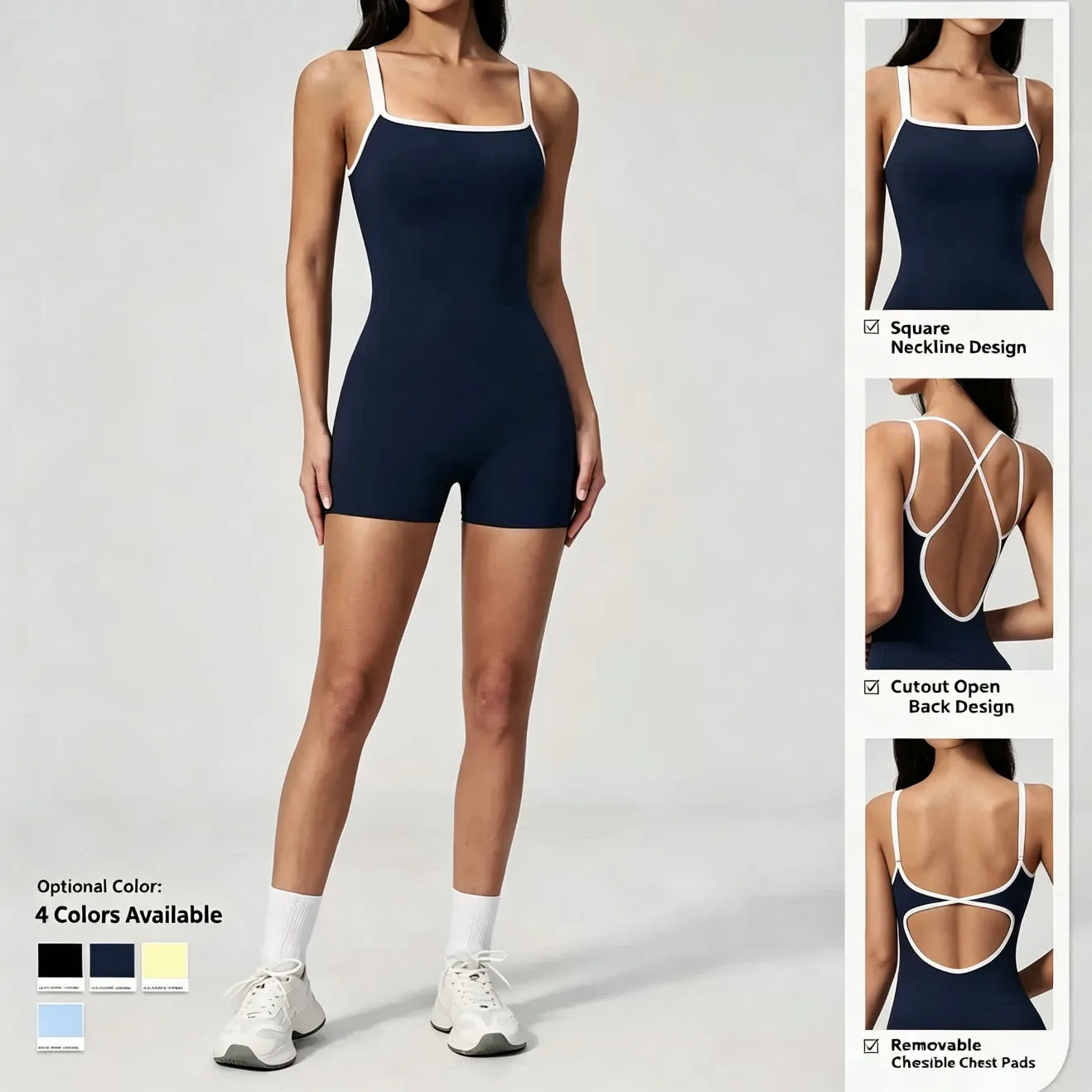 Sexy Backless Yoga Jumpsuit Women's Tracksuits Fitness Sports One-Piece Bodysuits Female Gym Workout Rompers Yoga Clothes.