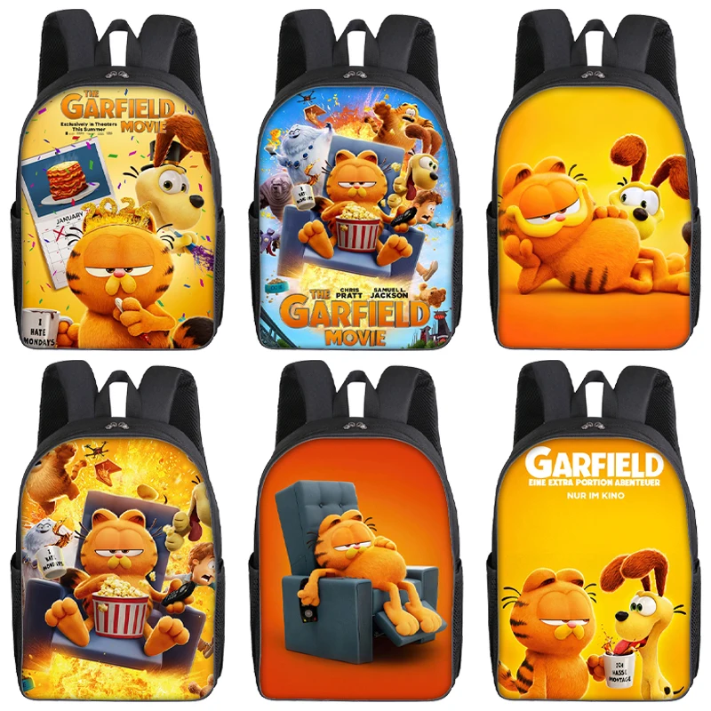 

New Garfieldes Children School Bag Kawaii Cartoon Printed Backpack Boys Girls School Supplies High Capacity Backpacks Kids Gifts