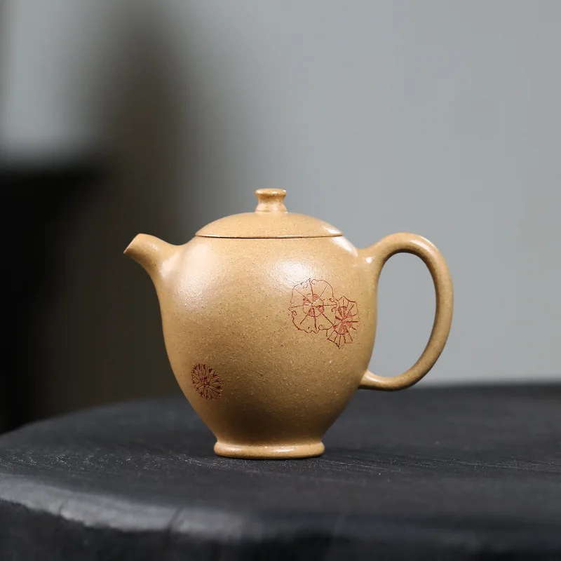 Yixing Purple Teapot Direct From The Source Handmade Huanglong Mountain Raw Clay Gongdeng Teapot Wholesale Of Kungfu Tea Sets