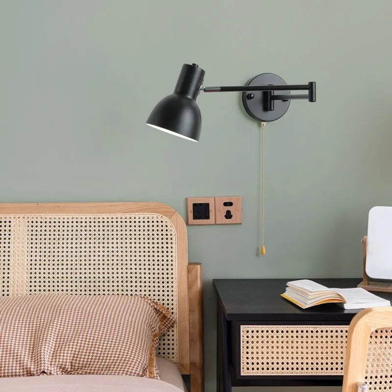 Modern Adjustable Wall Lamps Swing Long Arm Light Living Room Bedside Indoor Lights Folding Telescopic Decor Lighting Fixtures