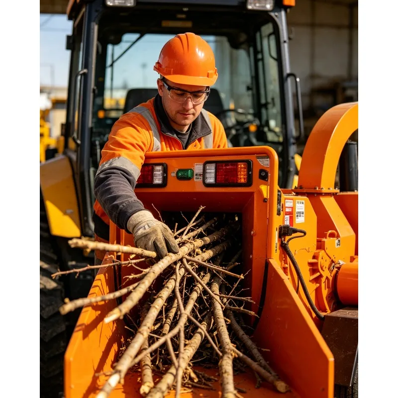 Diesel Engine and Mobile Forestry Branch Logs Wood Chopper Machine Wood Chip Crusher Chipper Shredder Manufacture