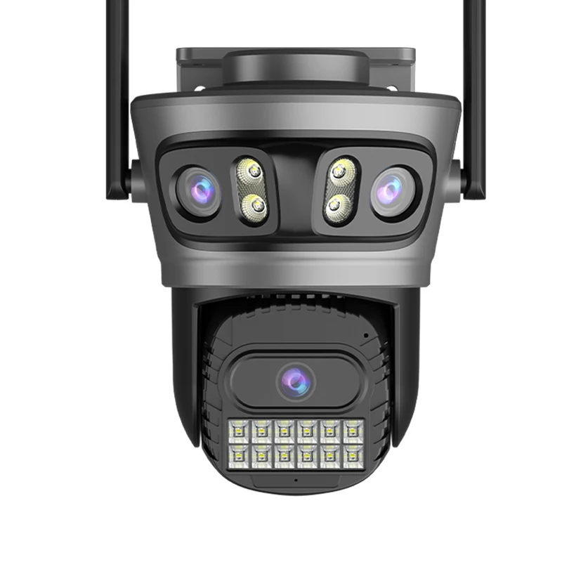Kamera zewnętrzna BESDER 15MP z Wi-Fi, automatycznym śledzeniem, wieloma ekranami, 5-krotnym zoomem cyfrowym, funkcją PTZ, do monitoringu i ochrony, system CCTV, model O-Kam Pro. — 2