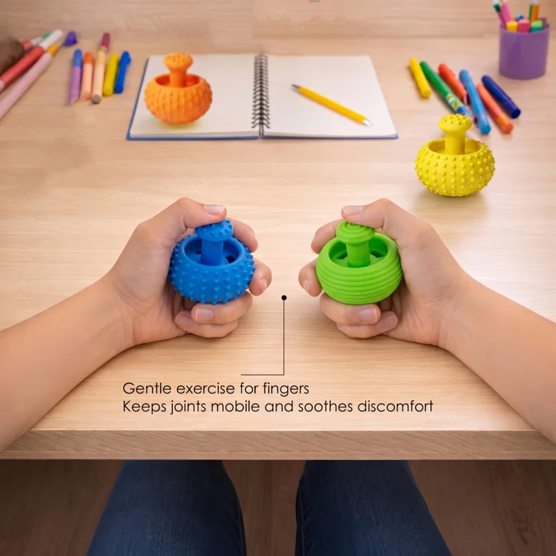 Silicone thumb joystick stress relief toy, suitable for kids and adults, 4-piece set, sensory toy with fun textured gadgets