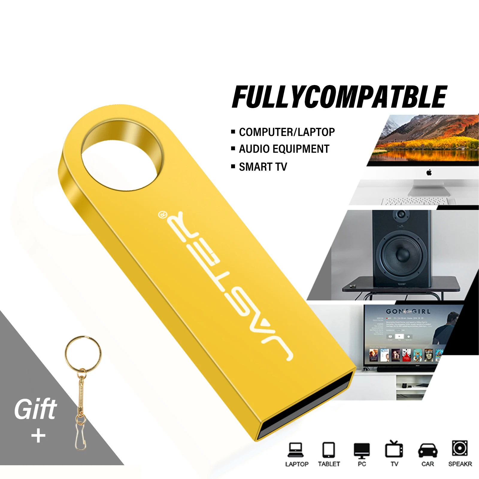 USB 플래시 드라이브 128GB 펜드라이브 128GB 메모리 스틱 32GB 4GB 메탈 64GB 펜 드라이브 8GB USB 스틱 16GB 무료 체인 USB 플래시 드라이브 썸네일 5