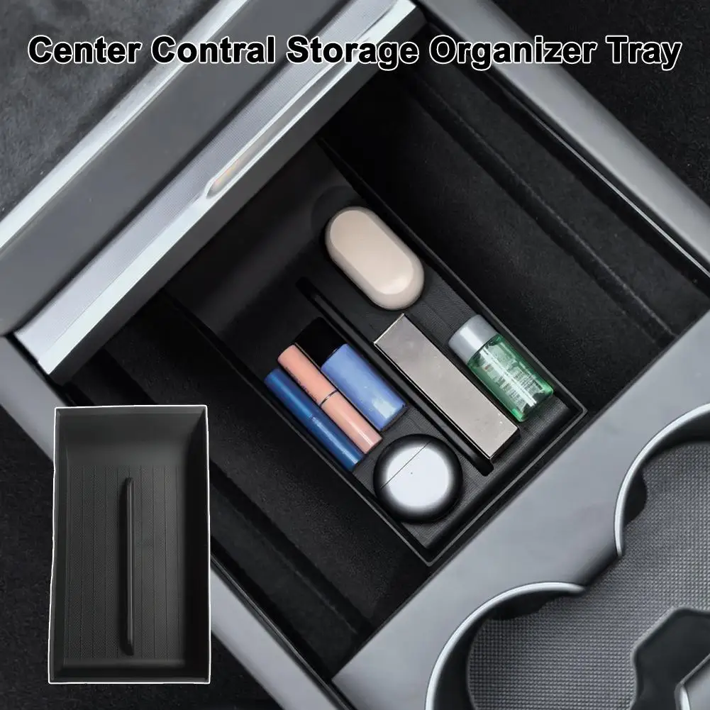 테슬라 모델 Y 2025 팔걸이 하단 바닥 매트 보관함 Stowing Tidying Organizer 트레이 패드 자동차 액세서리 썸네일 4